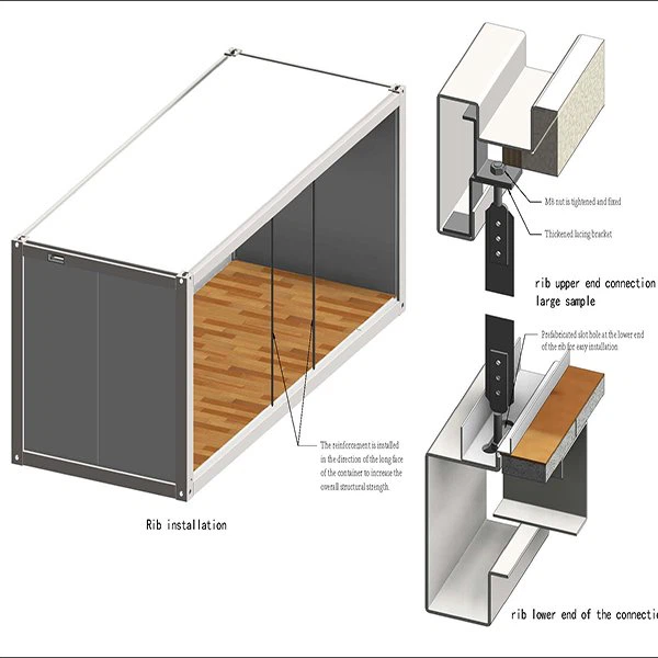 CBC Flat-pack container house specifications-strength rib install_6